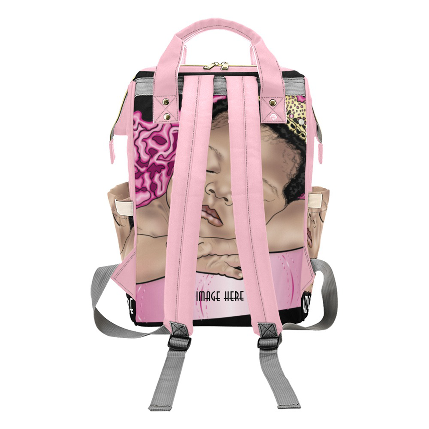 Create Your Own Personalized Baby Bag/ Diaper Bag/ Baby Backpack/ Photo Portrait/Painting/ Clothing Bottles Bag/ Baby Shower Gift