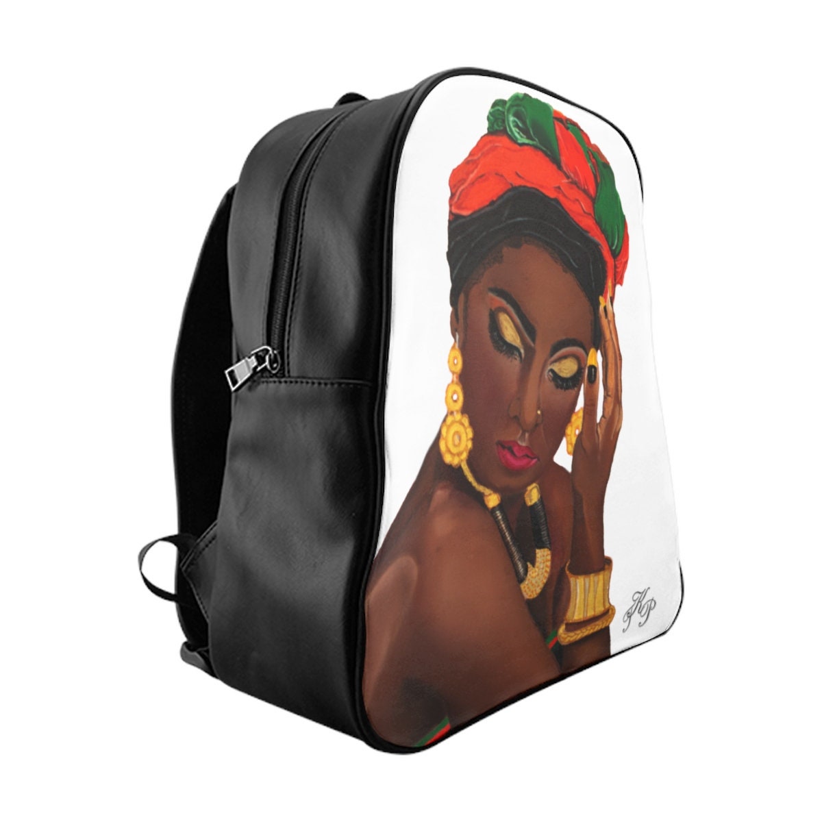 School Backpack Graphic White