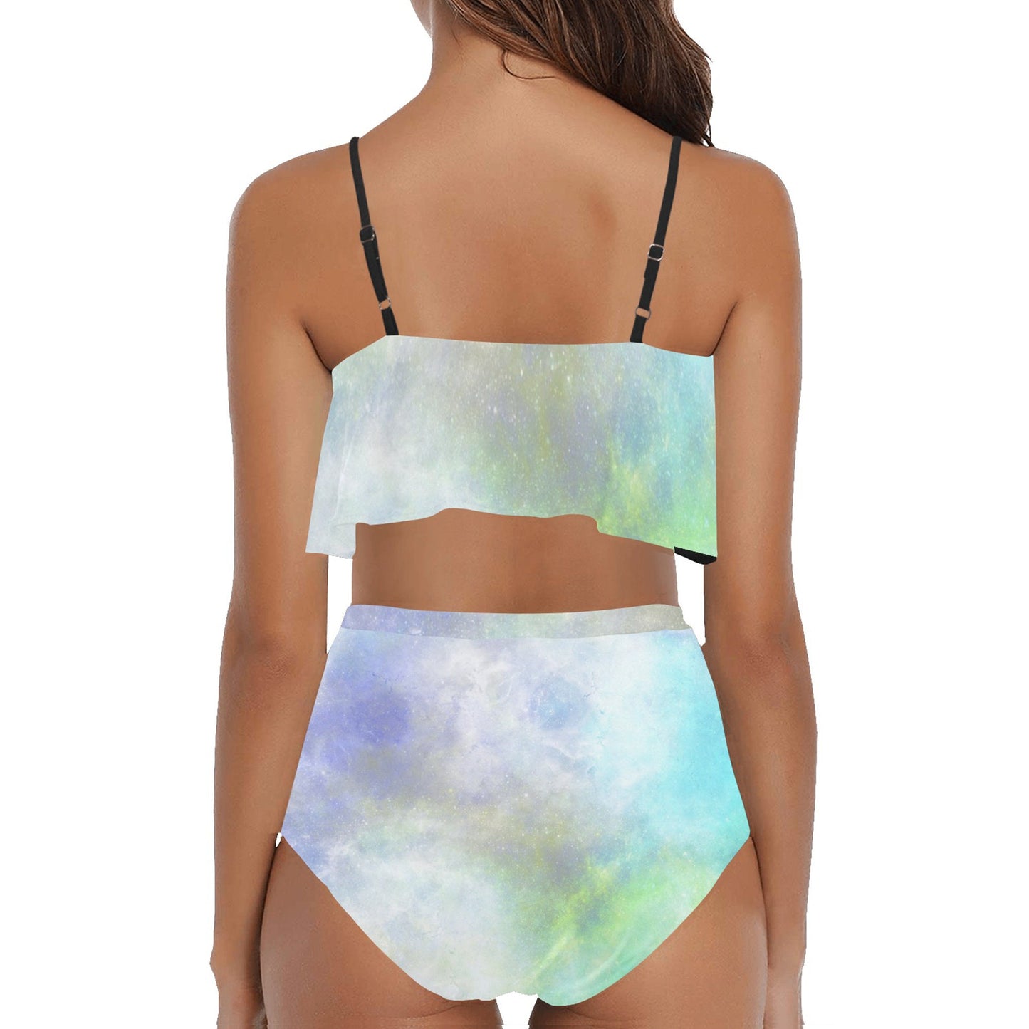 High Waisted Ruffle Bikini Set