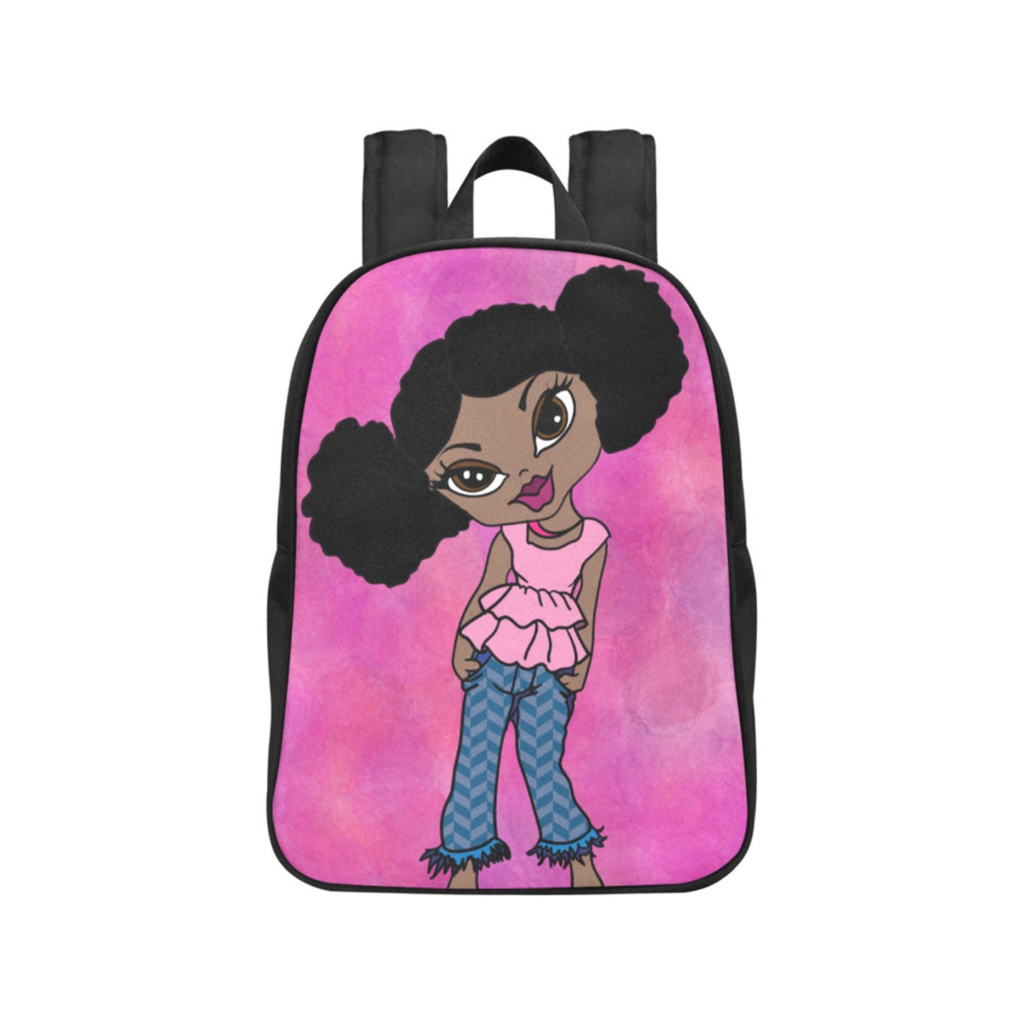 Little Diva Black Queen Fabric Backpack