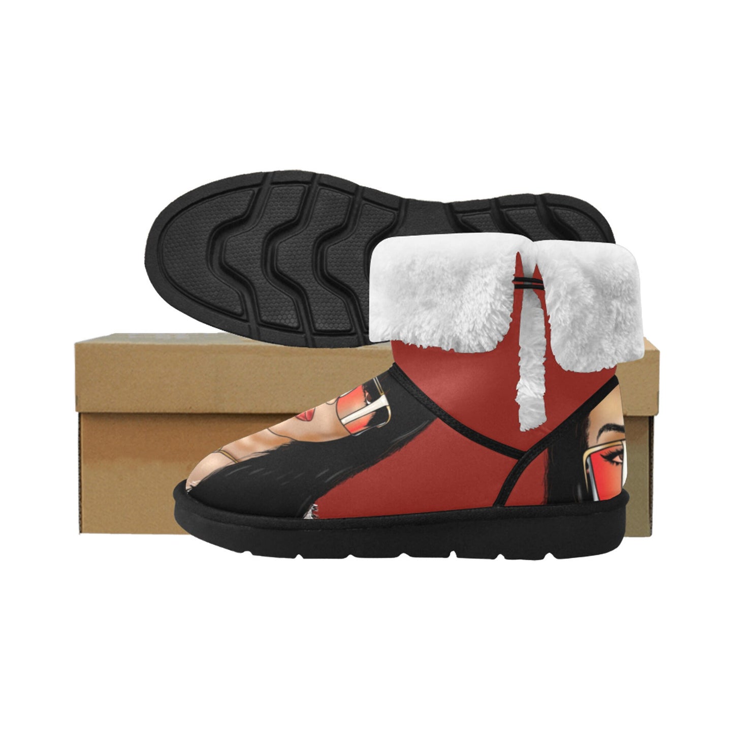 Unisex Single Button Snow Boots