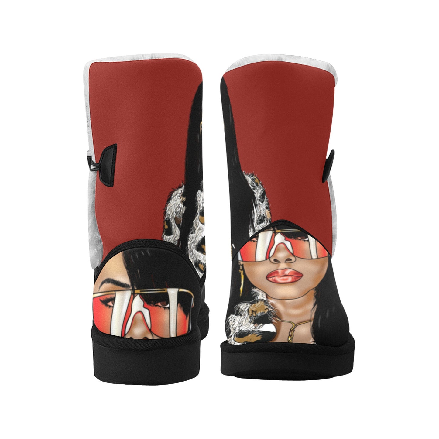 Unisex Single Button Snow Boots