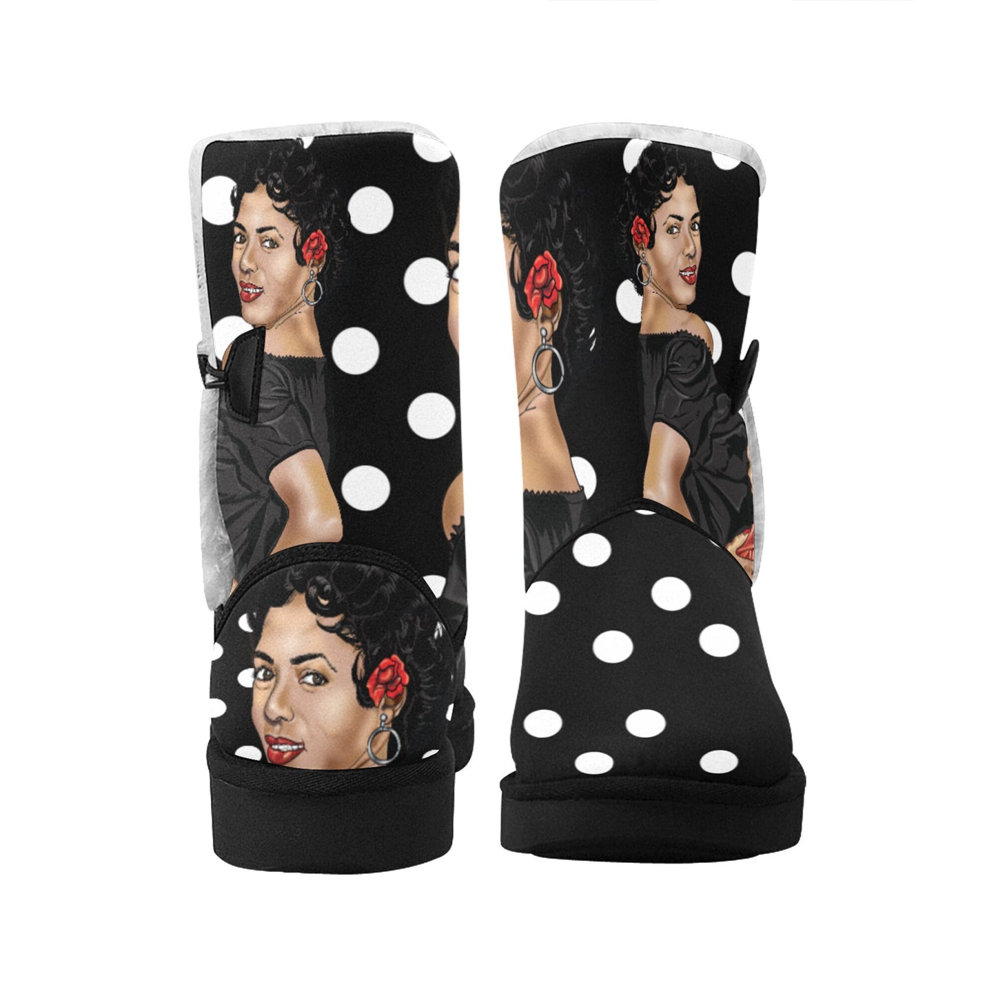 Unisex Single Button Snow Boots