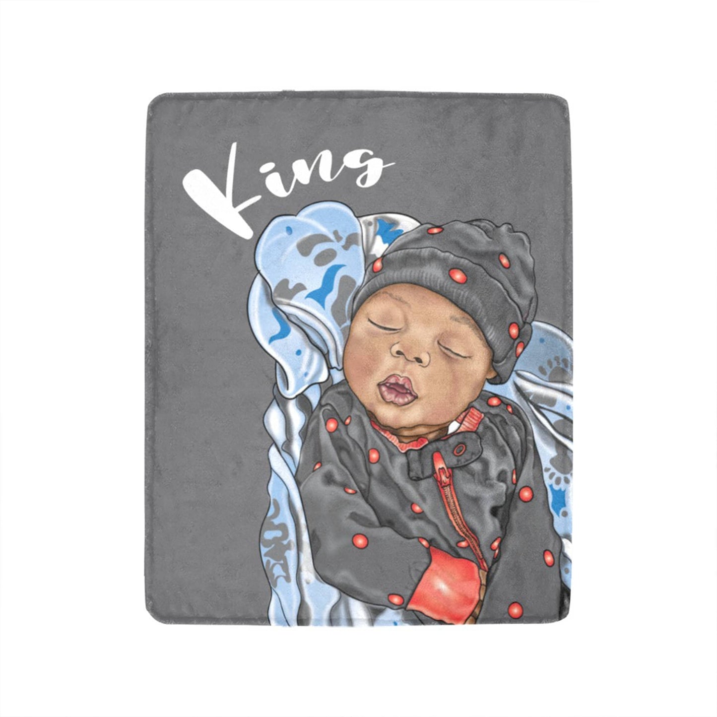 Personalized Baby Boy Blanket/ fleece Blanket/ Custom Name Blanket/ Newborn Baby Boy/ Baby Shower Gift/ African American Baby Boy