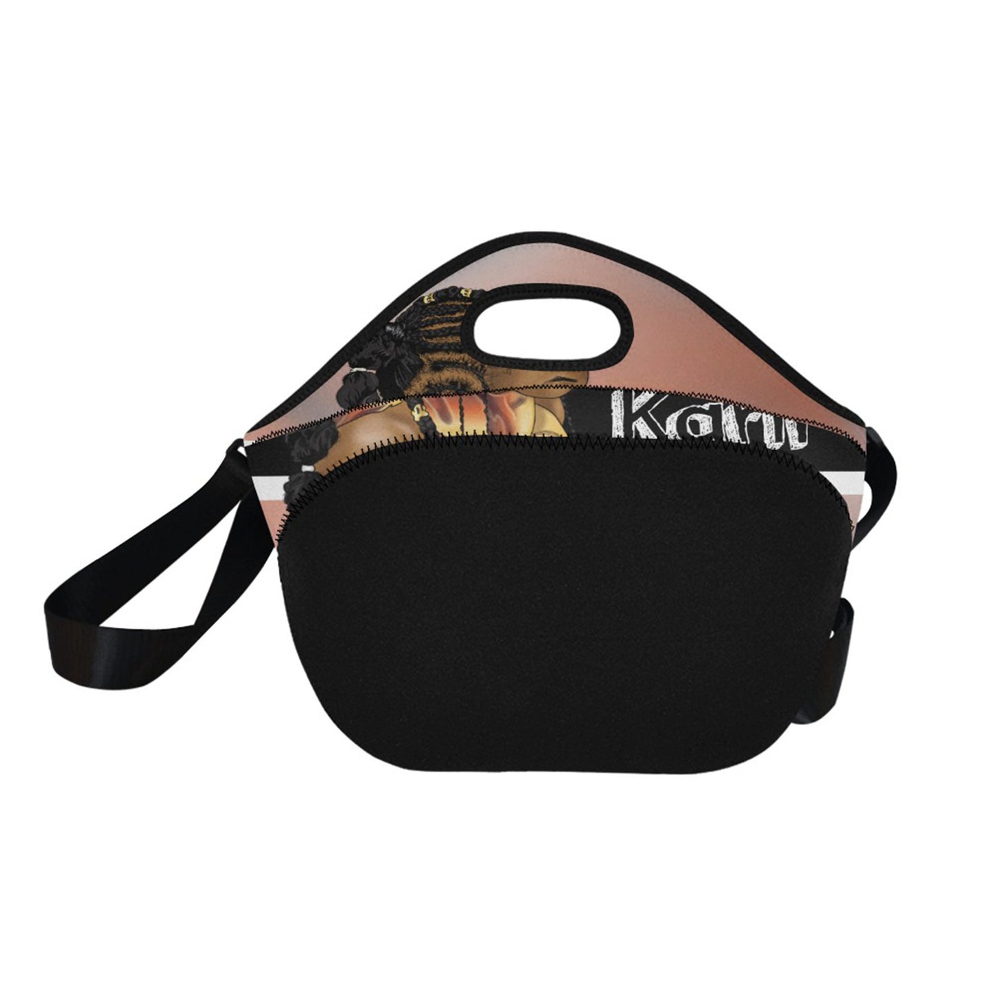 Afro Personalized Black Girl with Braids Lunch Bag Waterproof Custom Lunch Tote For Adults, Kids-School, Work, Picnic, Back to school