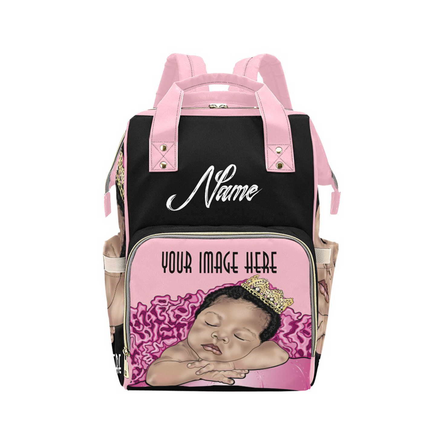 Create Your Own Personalized Baby Bag/ Diaper Bag/ Baby Backpack/ Photo Portrait/Painting/ Clothing Bottles Bag/ Baby Shower Gift
