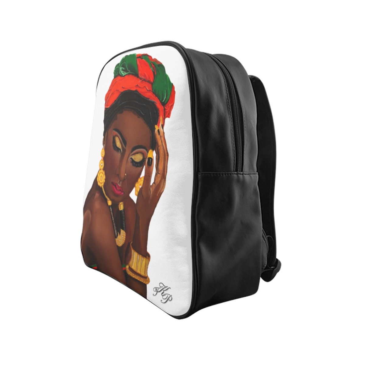 School Backpack Graphic White