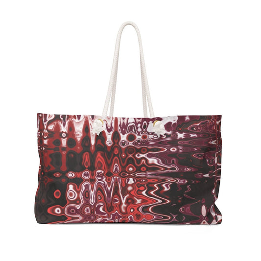 Black and Red Weekender Bag