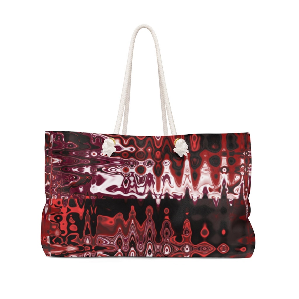 Black and Red Weekender Bag