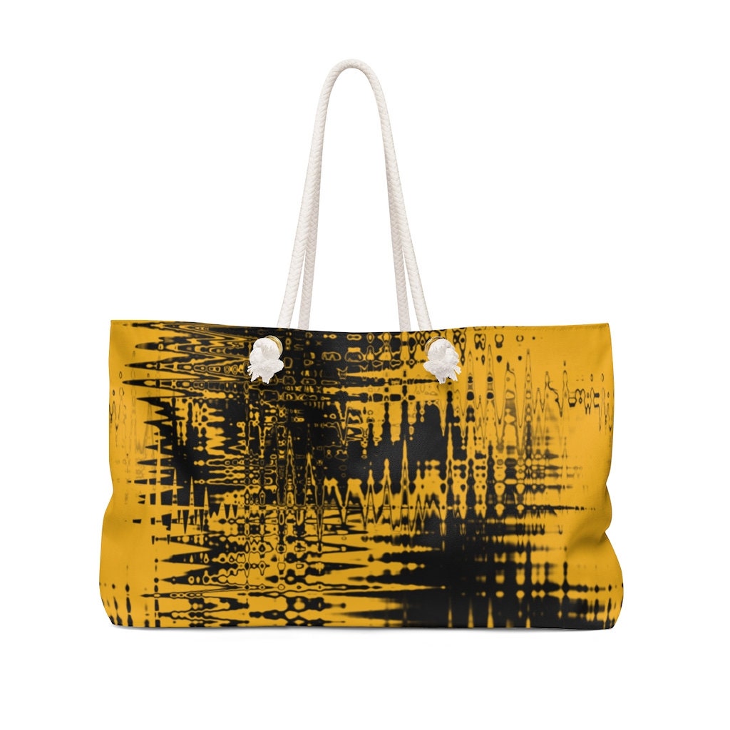 Gold and Black Weekender Bag