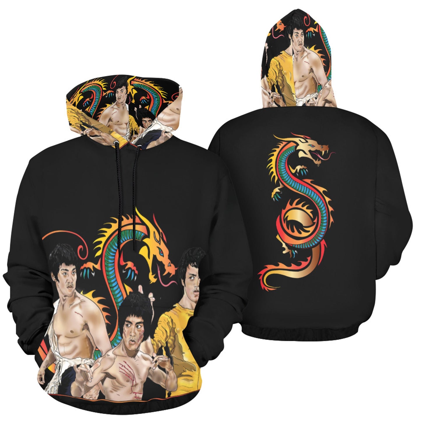 Men's  Pullover Dragon Hoodie