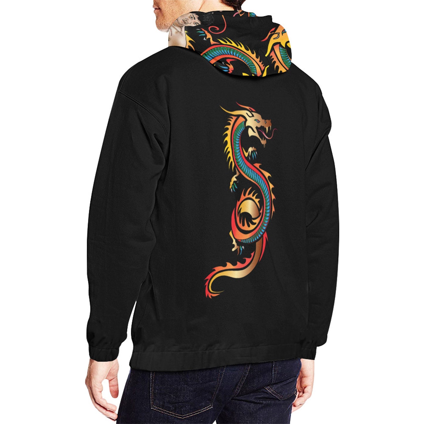 Men's  Pullover Dragon Hoodie
