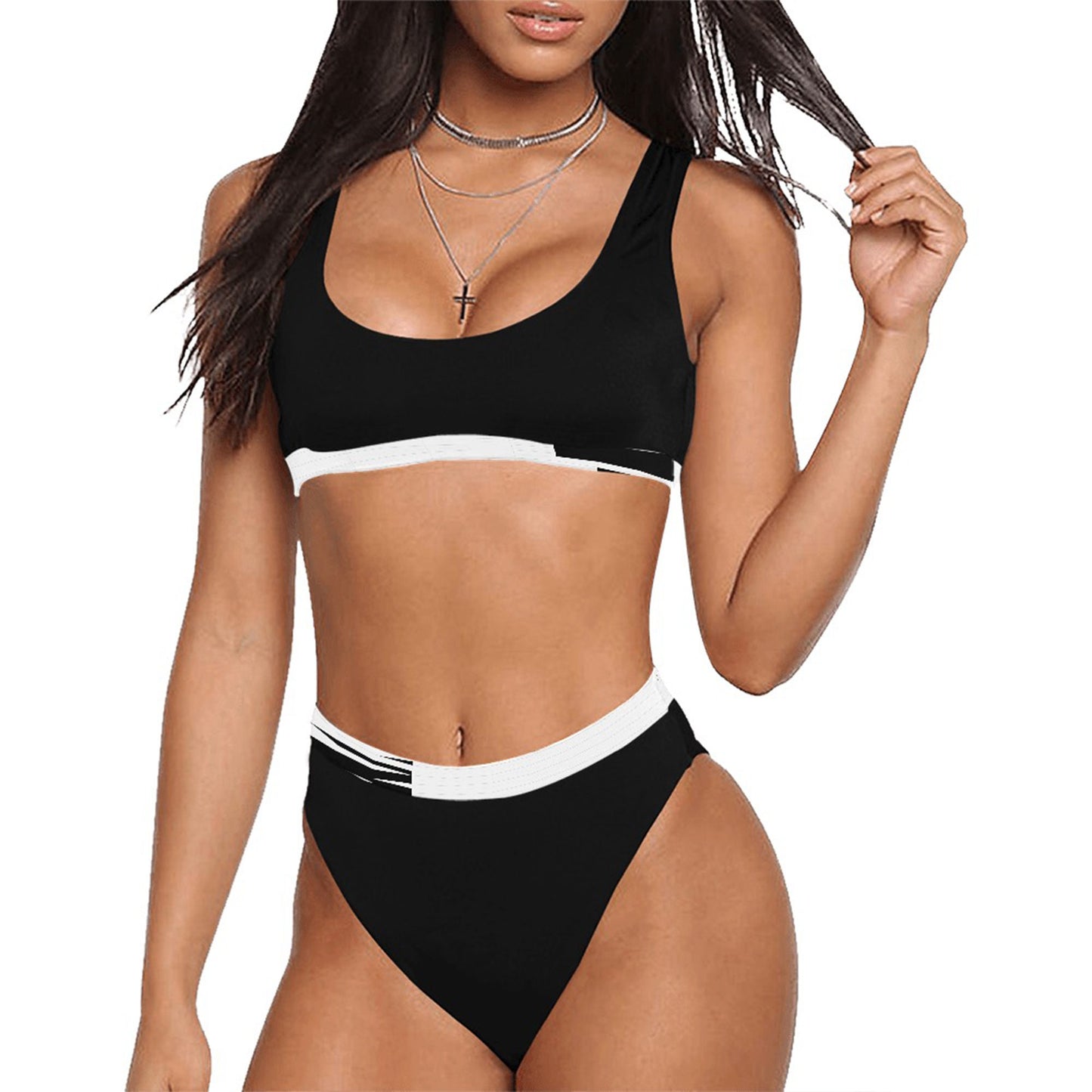 Sporty High Waisted Bikini Swimsuit