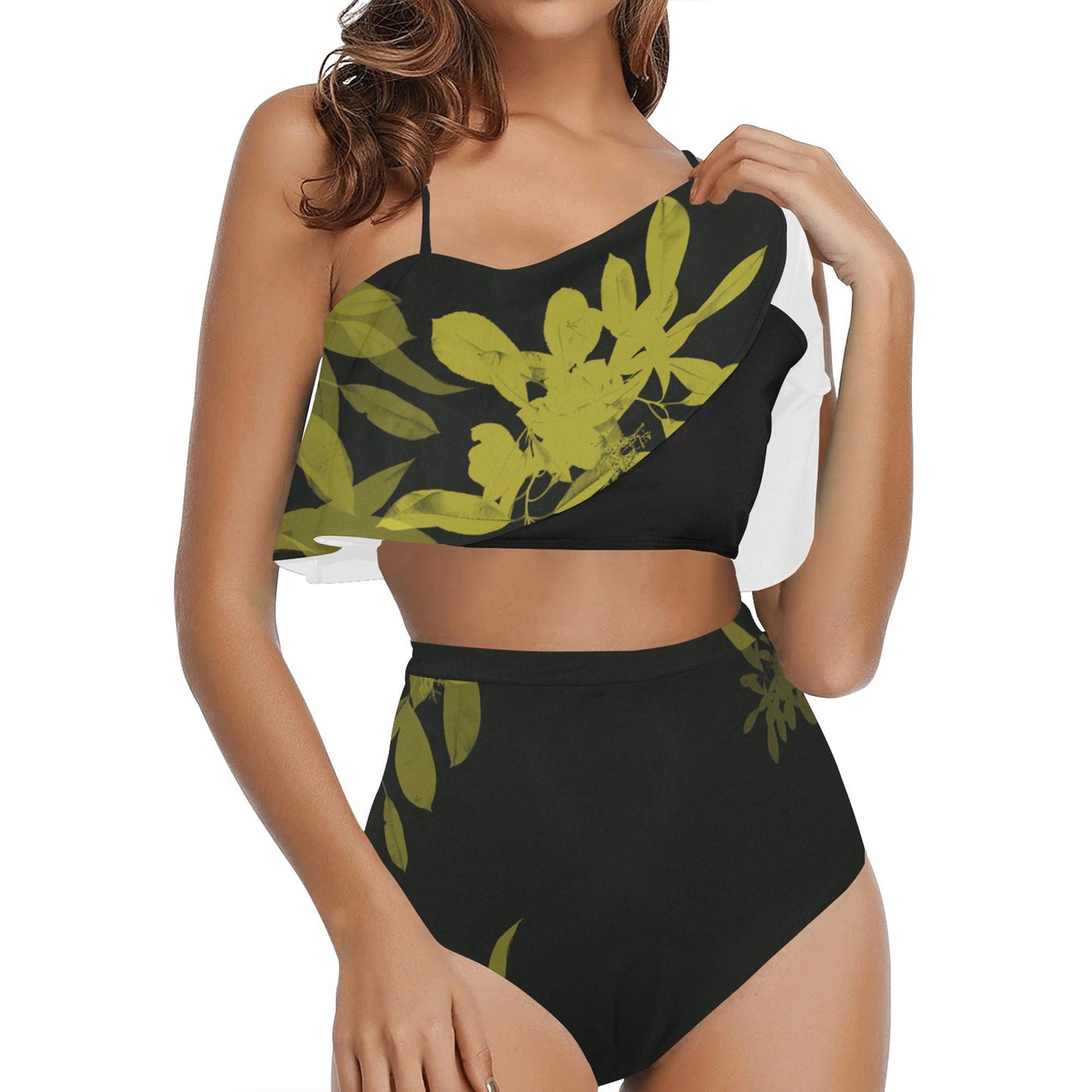 High Waisted Ruffle Bikini Set