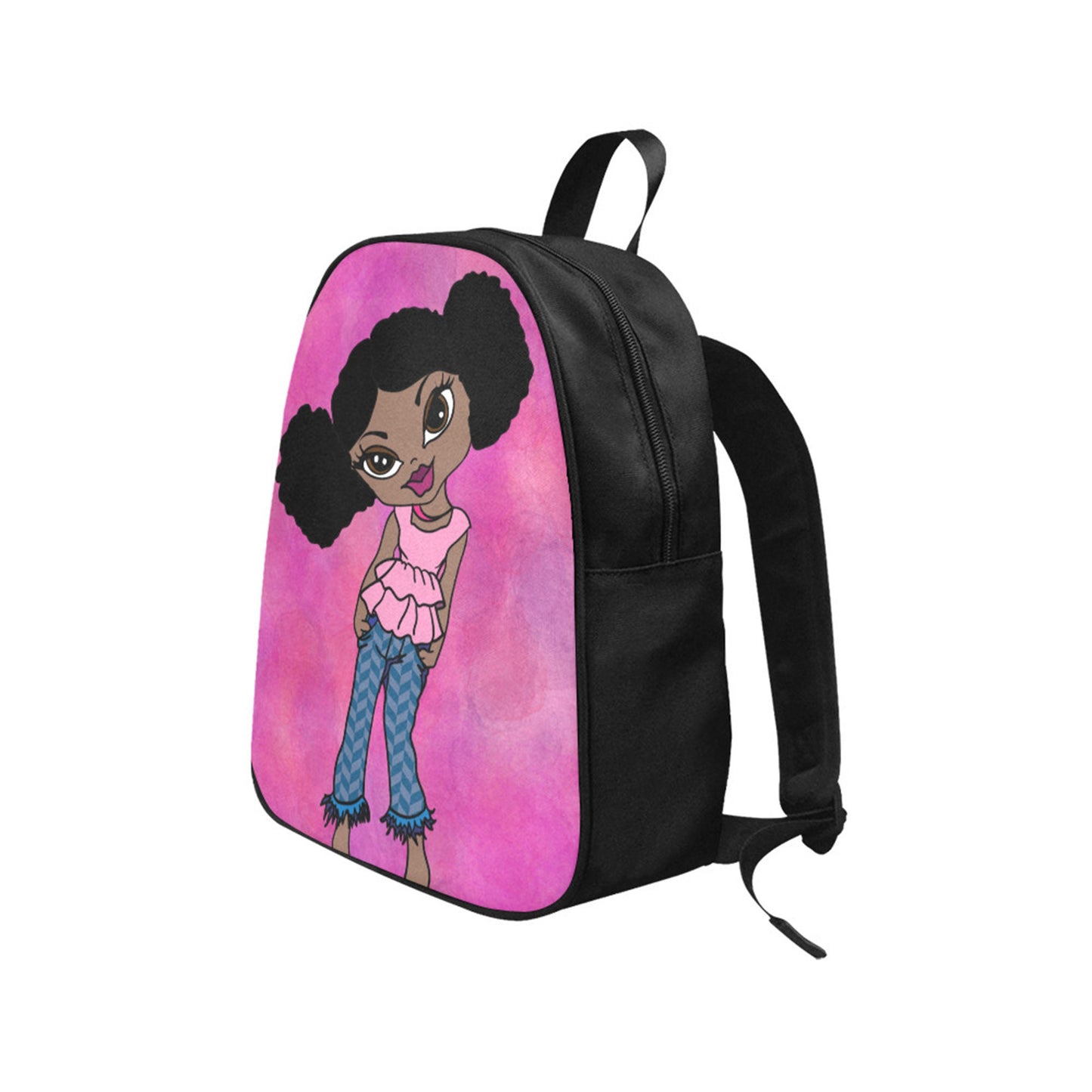 Little Diva Black Queen Fabric Backpack
