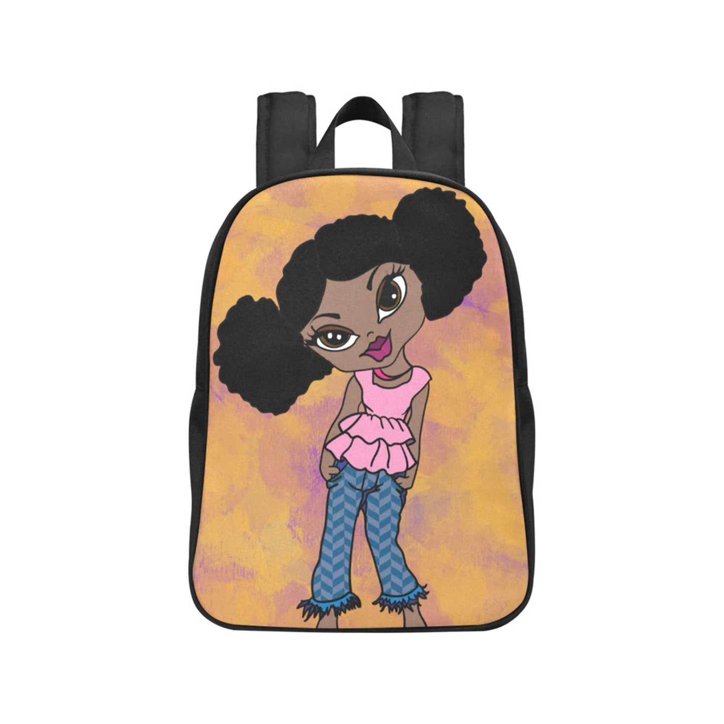 Little Diva Black Queen Fabric Backpack