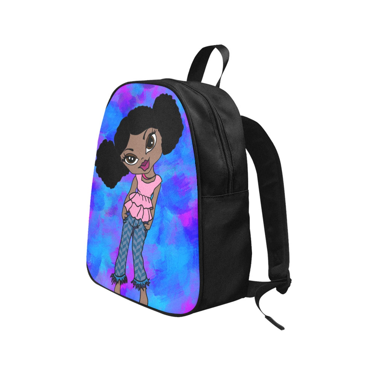 Little Diva Black Queen Fabric Backpack
