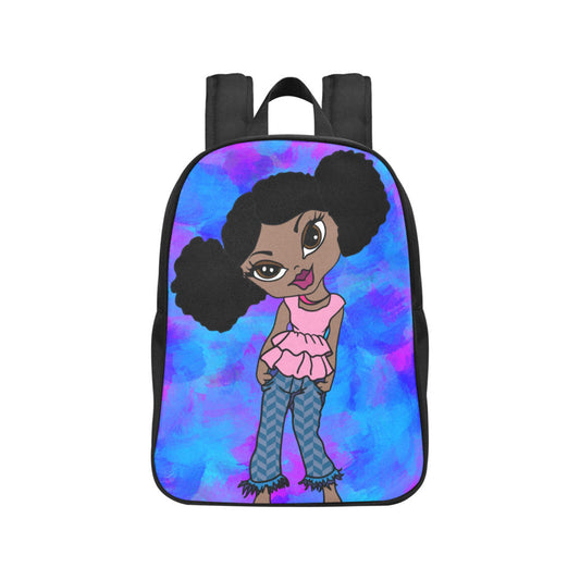 Little Diva Black Queen Fabric Backpack