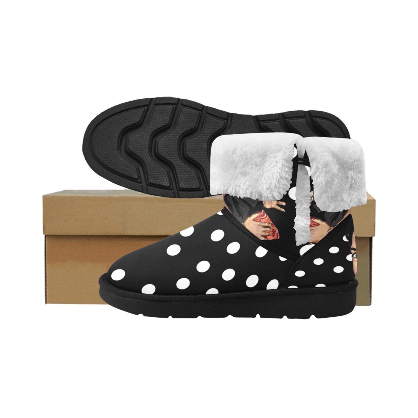 Unisex Single Button Snow Boots