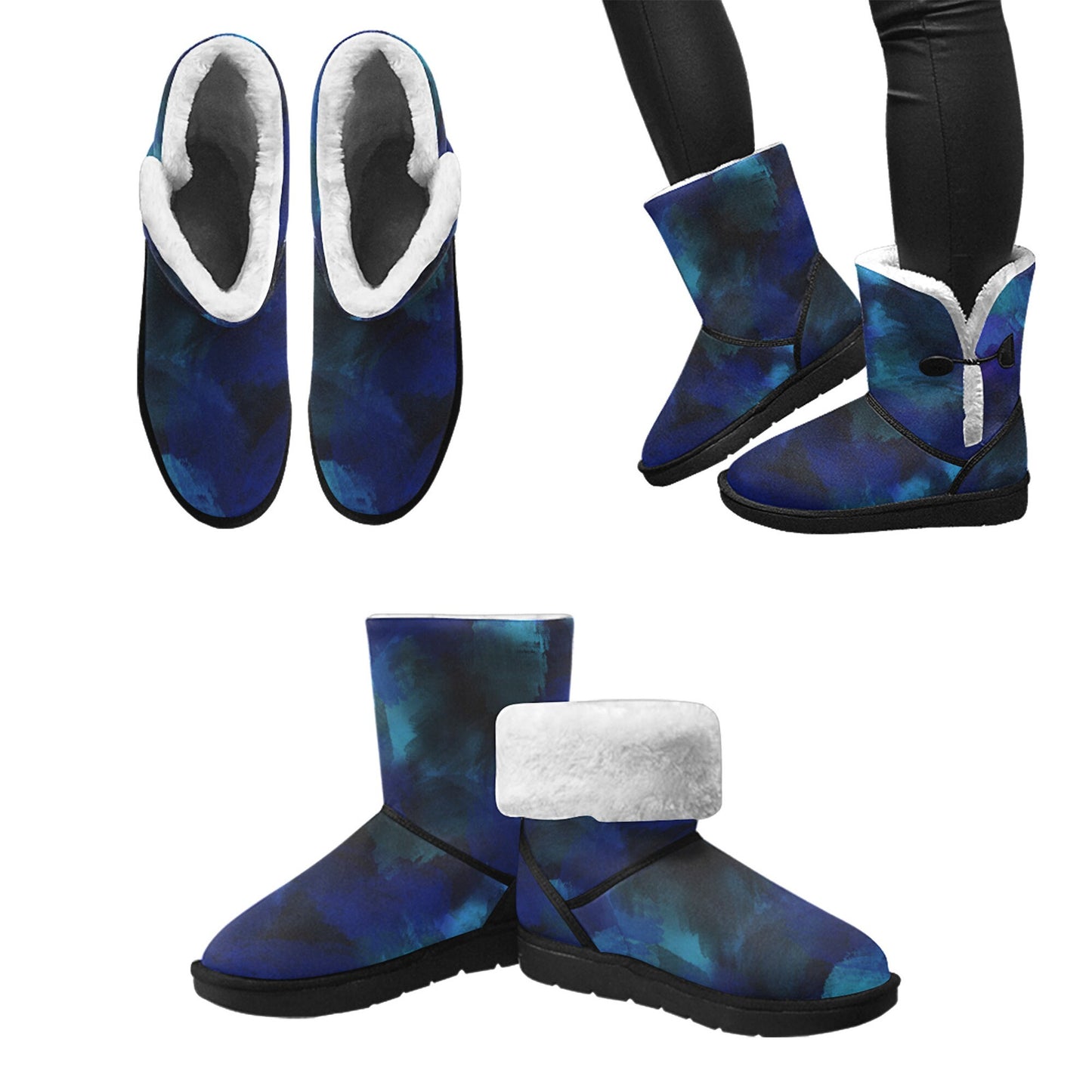 Unisex Single Button Snow Boots
