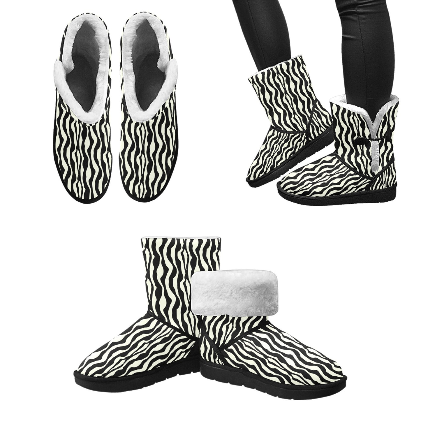 Unisex Single Button Snow Boots