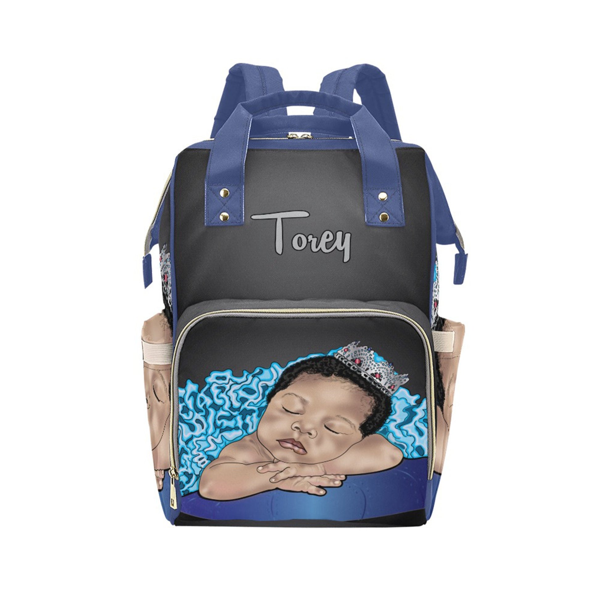 Personalized Prince Baby Bag/ Diaper Bag Backpack/ Clothing Bottles bag/ Baby Shower Gift
