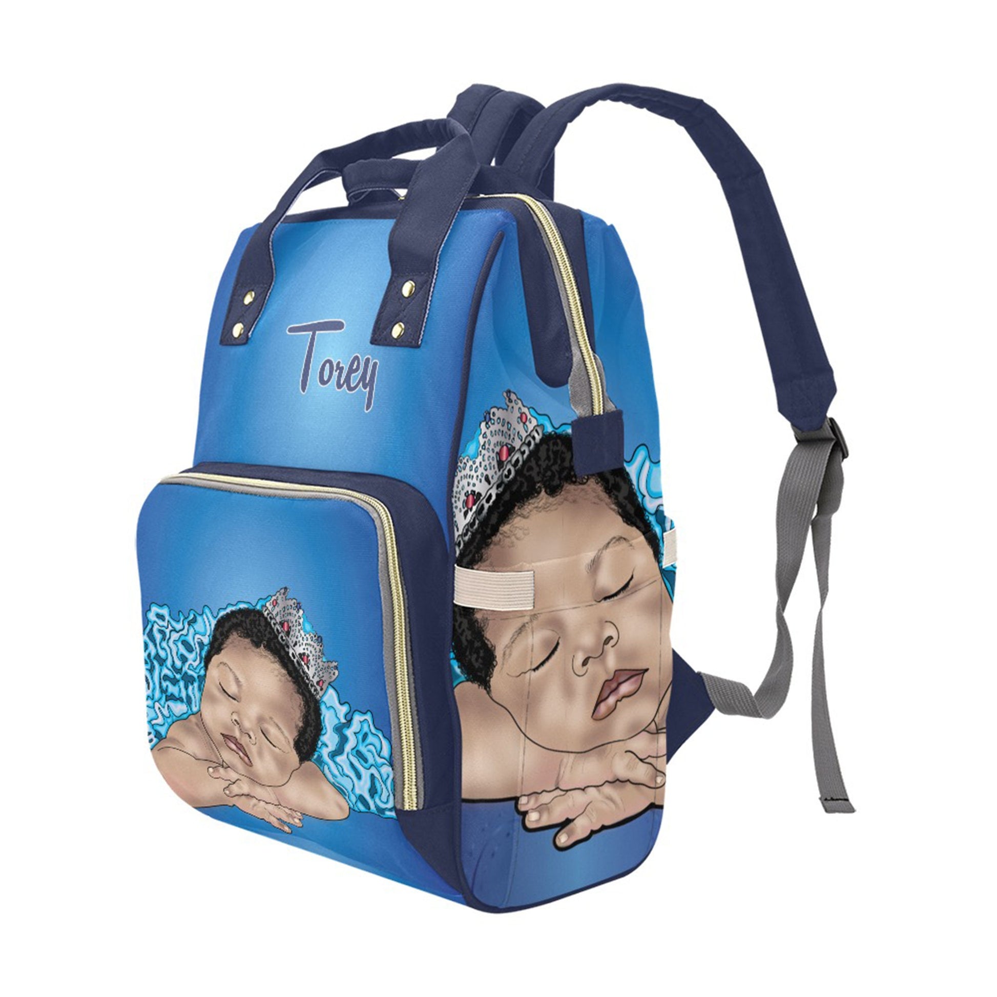 Personalized Prince Baby Bag/ Diaper Bag Backpack/ Clothing Bottles bag/ Baby Shower Gift