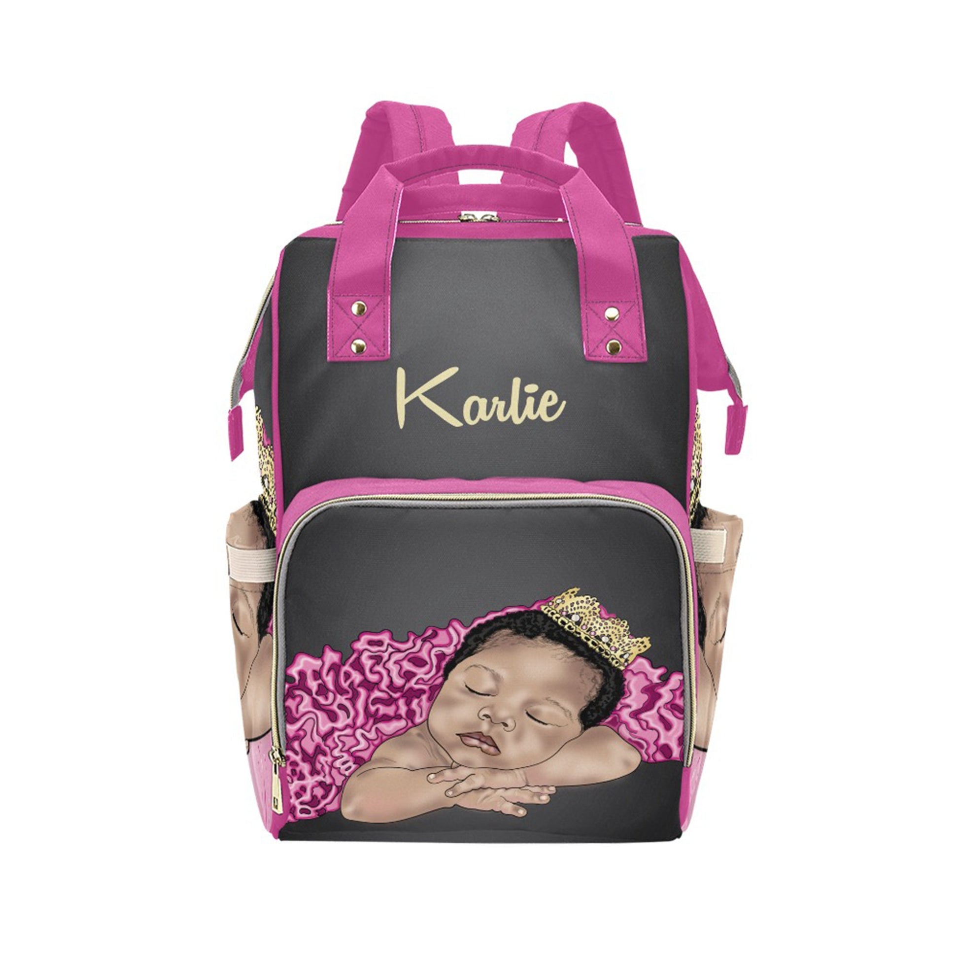 Personalized Princess Baby Bag/ Diaper Bag Backpack/ Clothing Bottles bag/ Baby Shower Gift