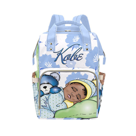 Afro Personalized Baby Bag/ Diaper Bag/ African American Baby Boy Backpack/ Clothing Bottles Bag/ Baby Shower Gift