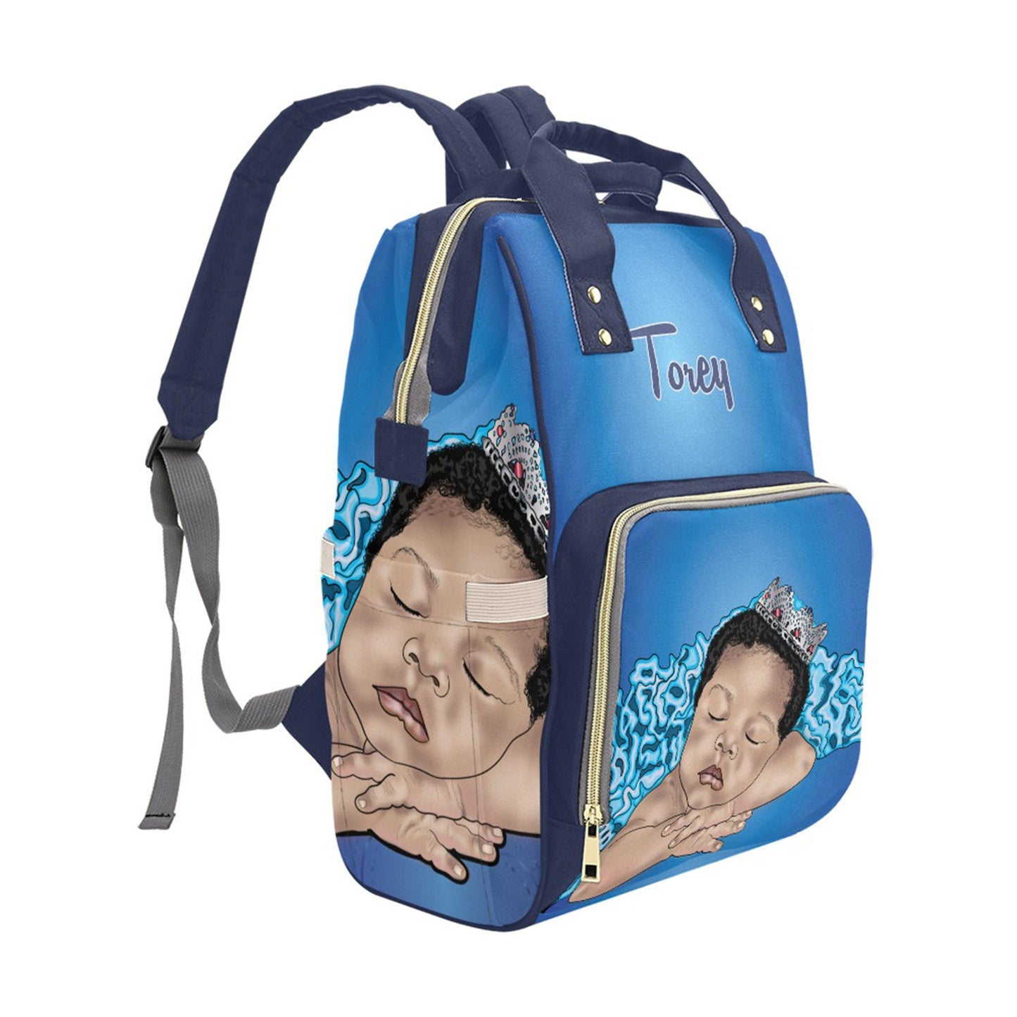 Personalized Prince Baby Bag/ Diaper Bag Backpack/ Clothing Bottles bag/ Baby Shower Gift