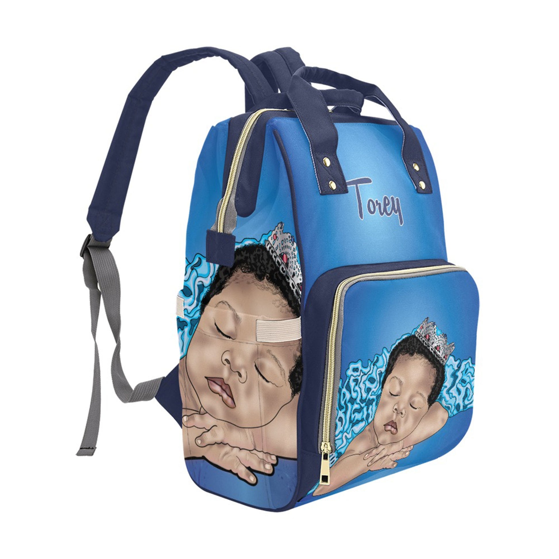 Personalized Prince Baby Bag/ Diaper Bag Backpack/ Clothing Bottles bag/ Baby Shower Gift