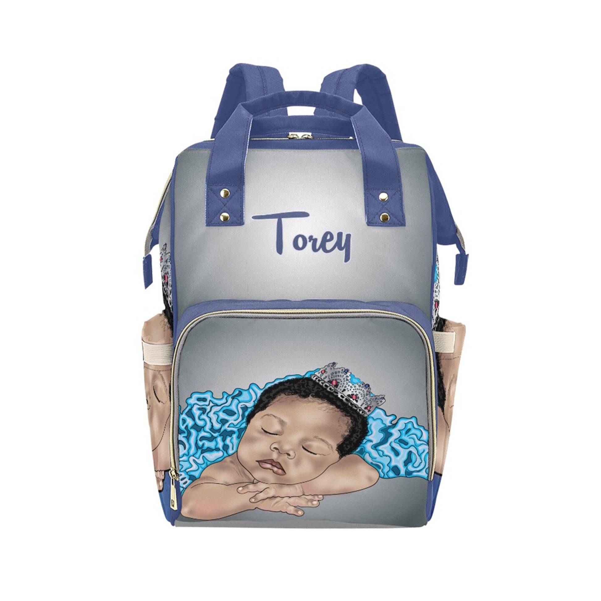 Personalized Prince Baby Bag/ Diaper Bag Backpack/ Clothing Bottles bag/ Baby Shower Gift