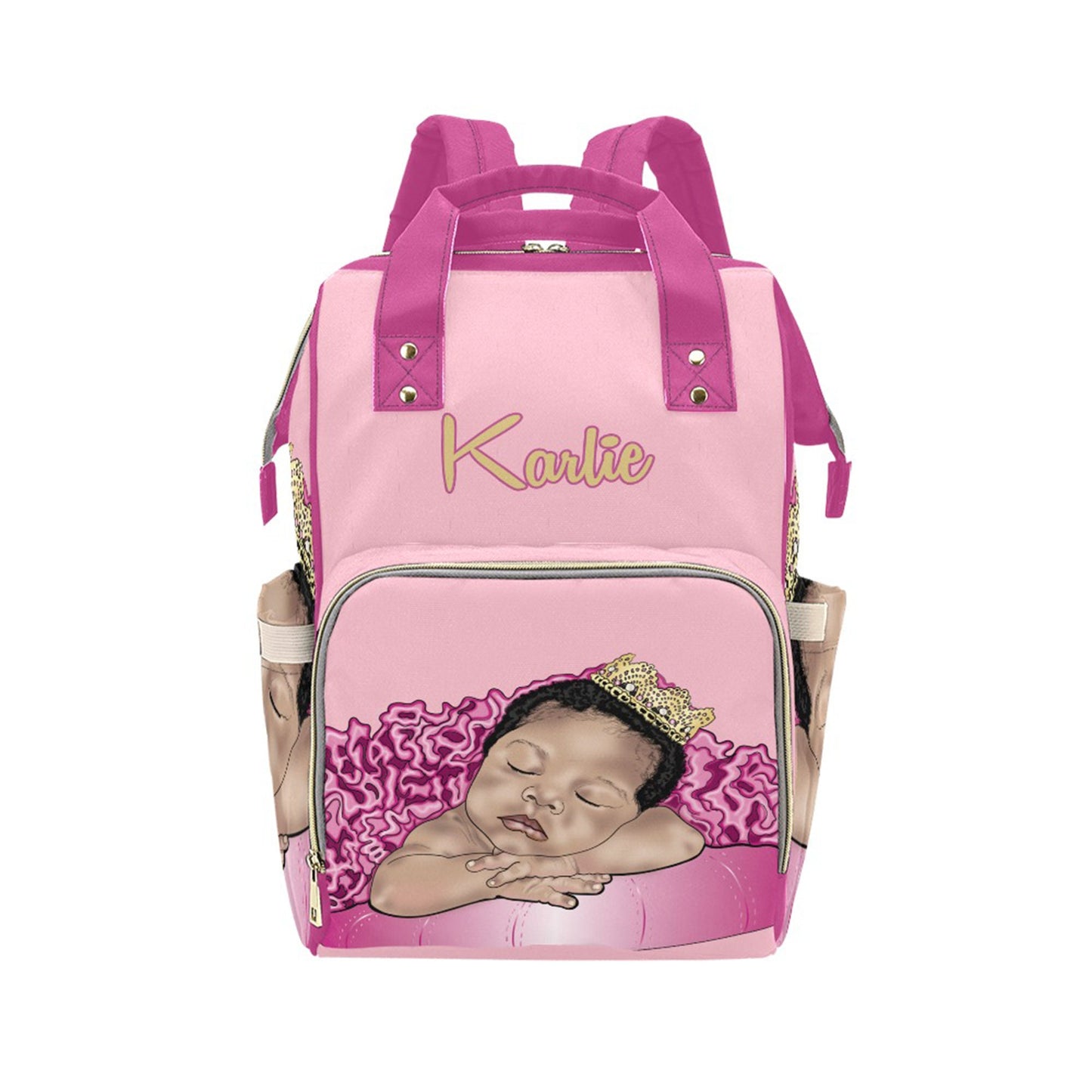 Personalized Princess Baby Bag/ Diaper Bag Backpack/ Clothing Bottles bag/ Baby Shower Gift