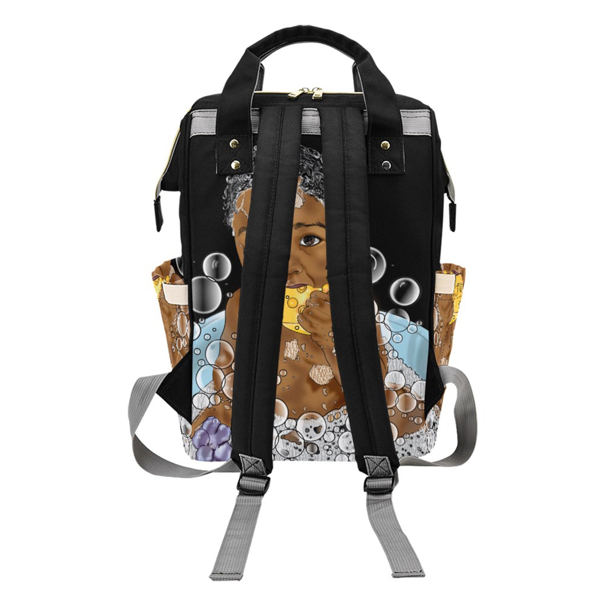 Afro Personalized Baby Diaper Bag, Backpack, Baby Boy Nursery , Camping Baby Boy Shower Gift, Happy Camper, Crib Bedding, Outdoors Nursery