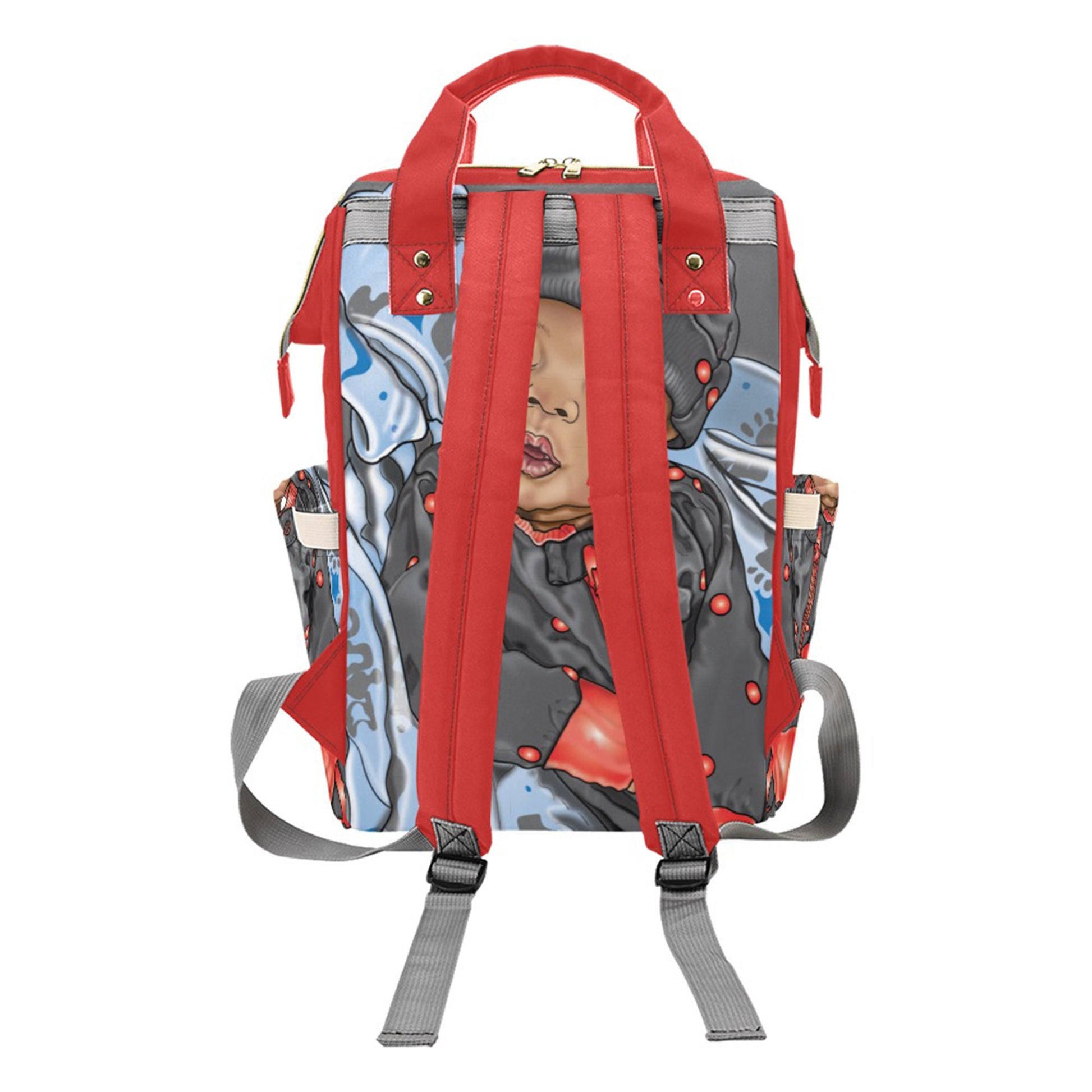 Afro Personalized Baby Bag/ Diaper Bag/ African American Baby Boy Backpack/ Clothing Bottles Bag/ Baby Shower Gift