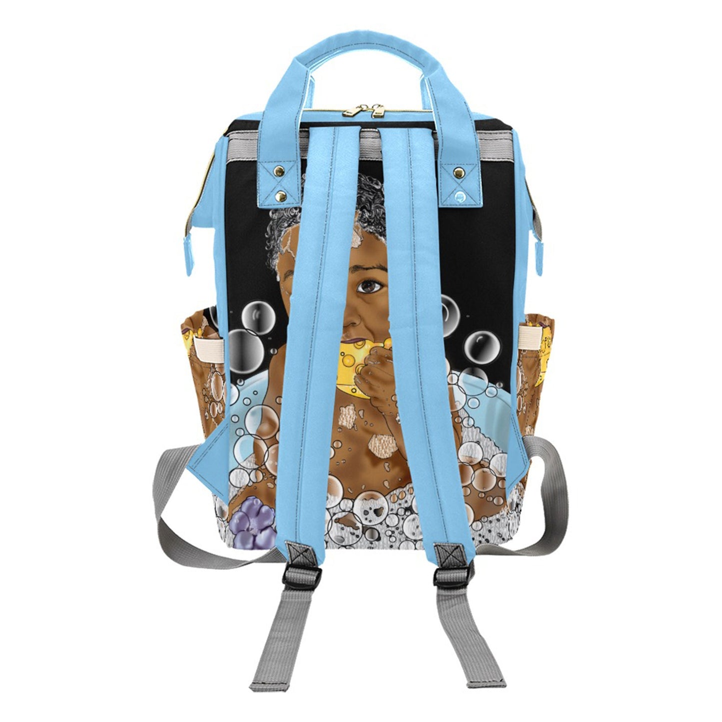 Afro Personalized Baby Bag/ Diaper Bag/ African American Baby Boy Backpack/ Clothing Bottles Bag/ Baby Shower Gift