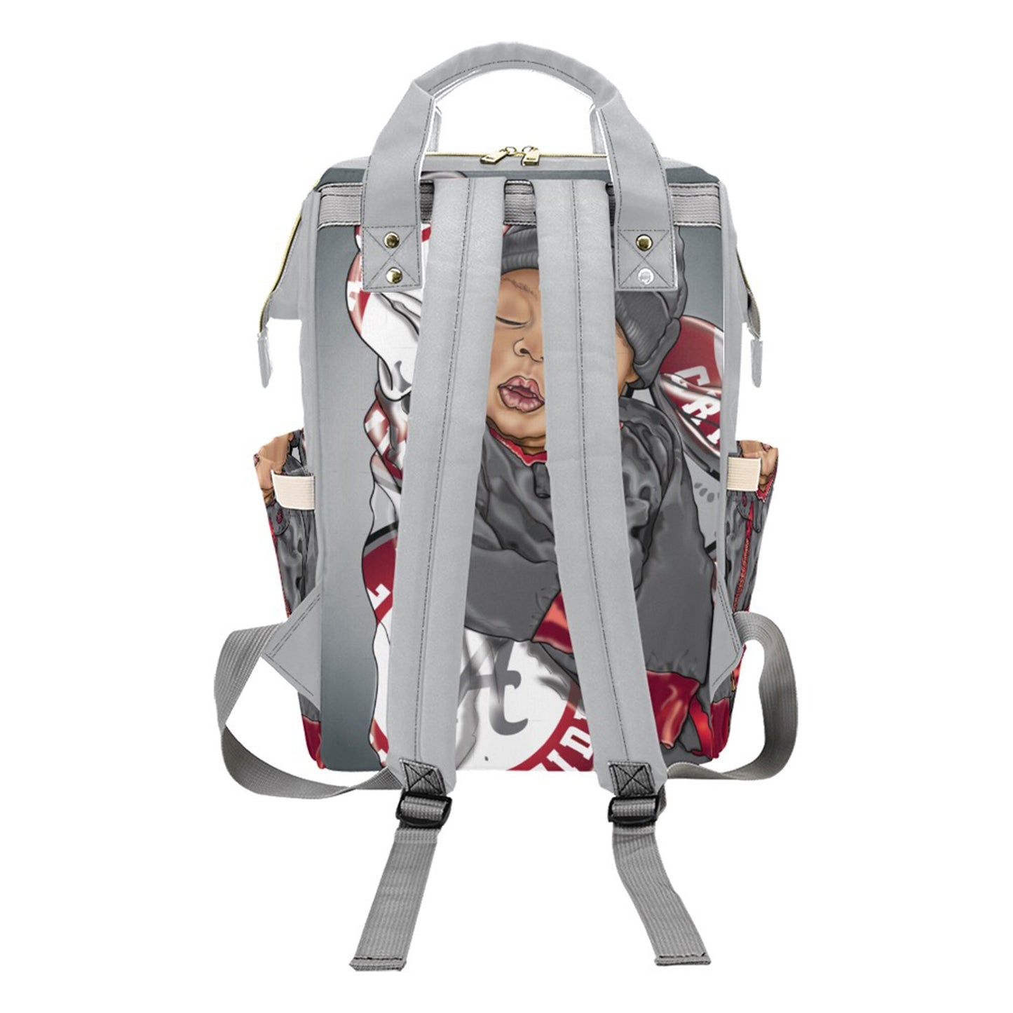 Afro Personalized Baby Diaper Bag, Backpack, Baby Boy Nursery Camping Baby Boy Shower Gift, Happy Camper, Crib Bedding, Outdoors Nursery