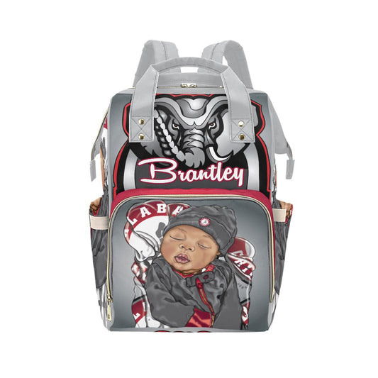 Afro Personalized Baby Diaper Bag, Backpack, Baby Boy Nursery Camping Baby Boy Shower Gift, Happy Camper, Crib Bedding, Outdoors Nursery