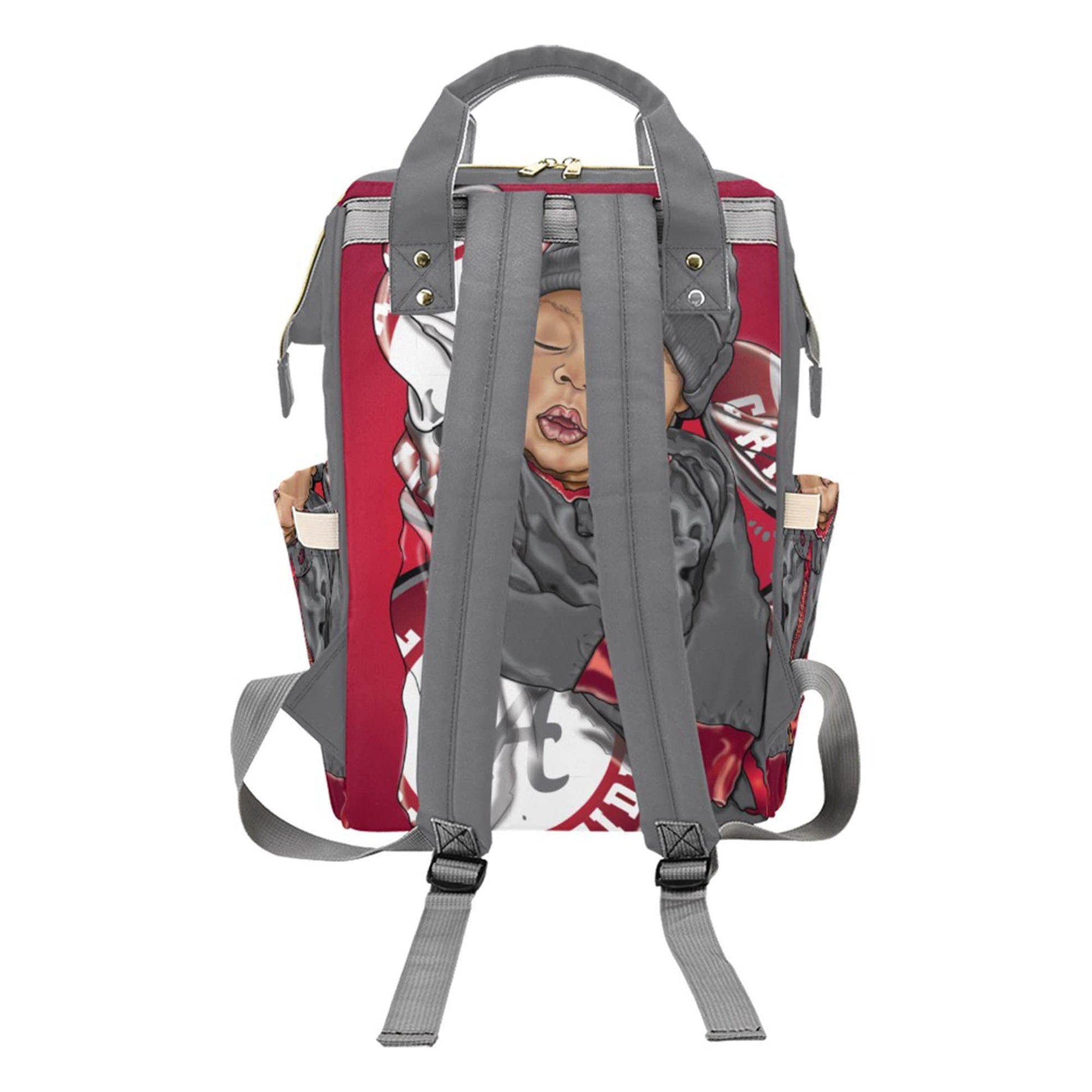 Personalized Sports Baby Bag/ Diaper Bag/ African American Baby Boy Backpack/ Clothing Bottles Bag/ Baby Shower Gift