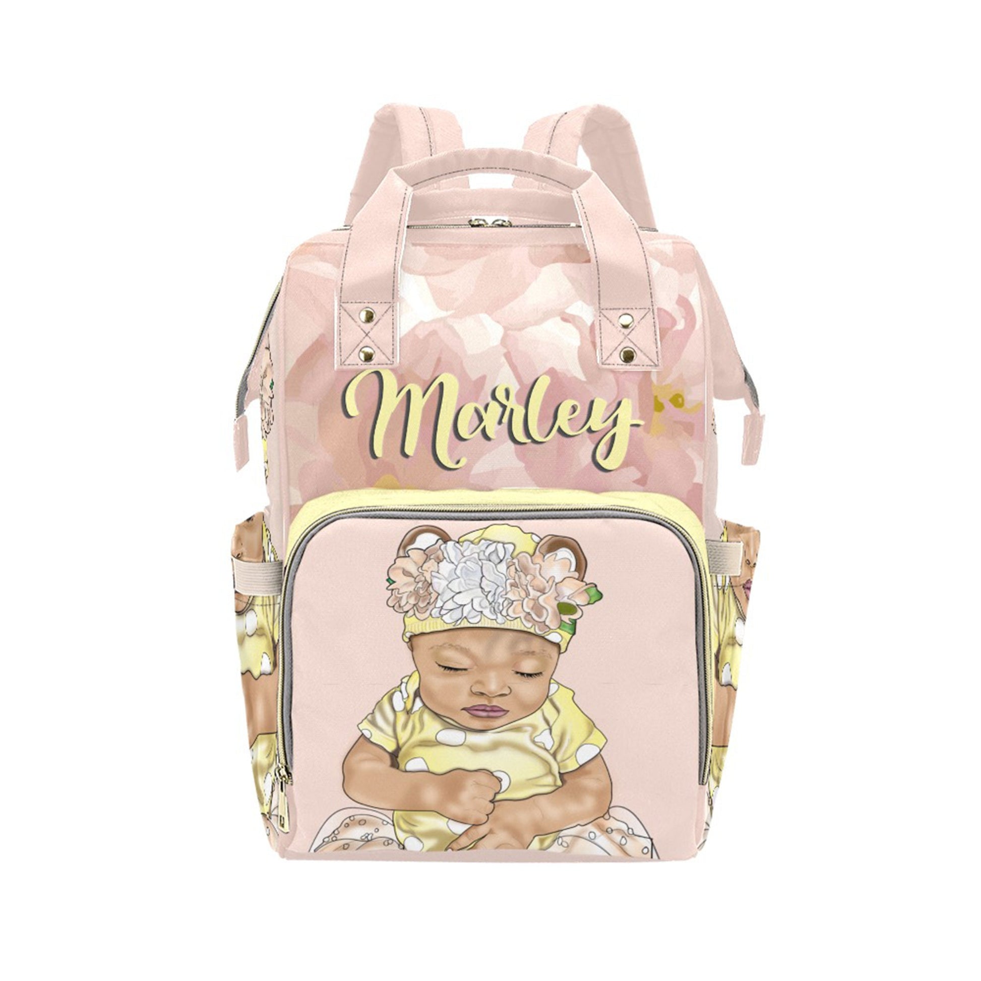 Personalized Baby Bag/ Diaper Bag/ Baby Girl Backpack/ Clothing Bottles Bag/ Baby Shower Gift