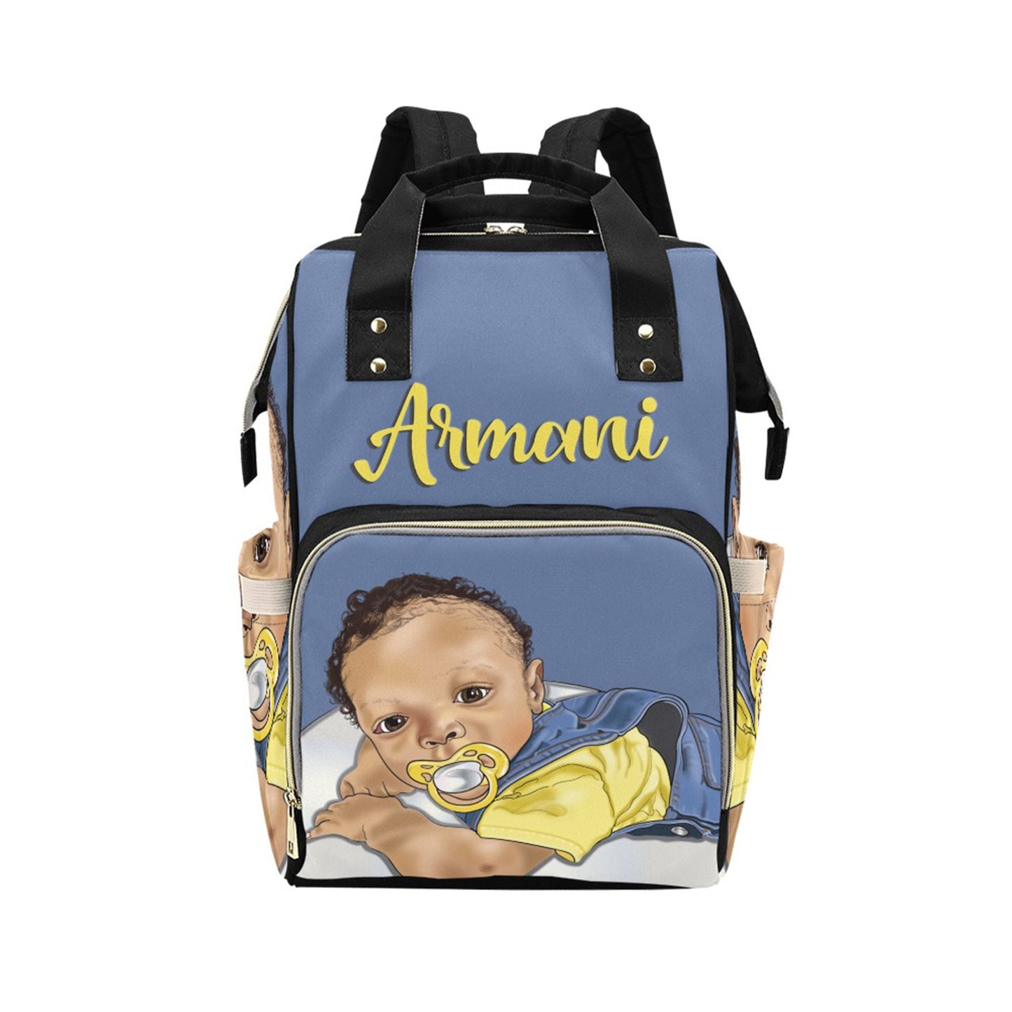 Personalized Baby Bag/ Diaper Bag/ Baby Boy Backpack/ Clothing Bottles Bag/ Baby Shower Gift