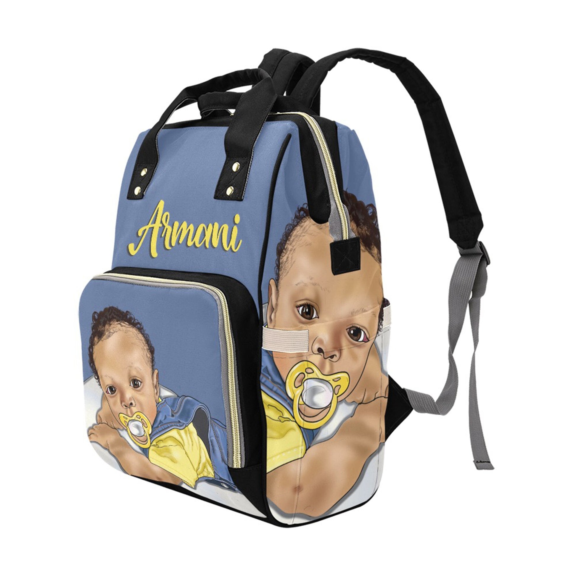 Personalized Baby Bag/ Diaper Bag/ Baby Boy Backpack/ Clothing Bottles Bag/ Baby Shower Gift