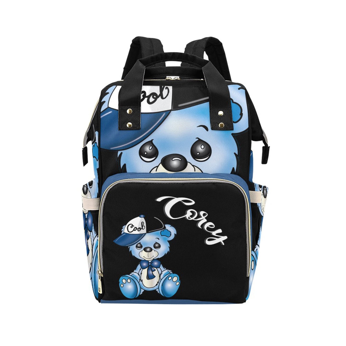 PERSONALIZED Diaper Bag Knapsack Set Gray STUNGO Custom Monogram /Name Embroidered Bottle warmer Pouch for infant /Baby Bag /Baby Gift