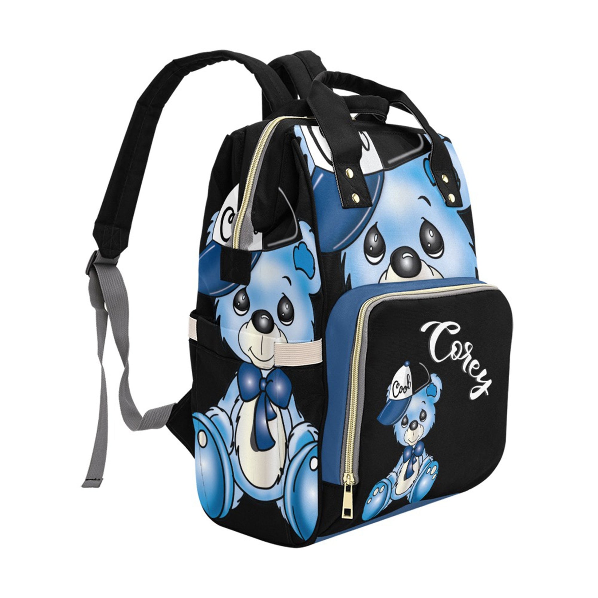 PERSONALIZED Diaper Bag Knapsack Set Gray STUNGO Custom Monogram /Name Embroidered Bottle warmer Pouch for infant /Baby Bag /Baby Gift