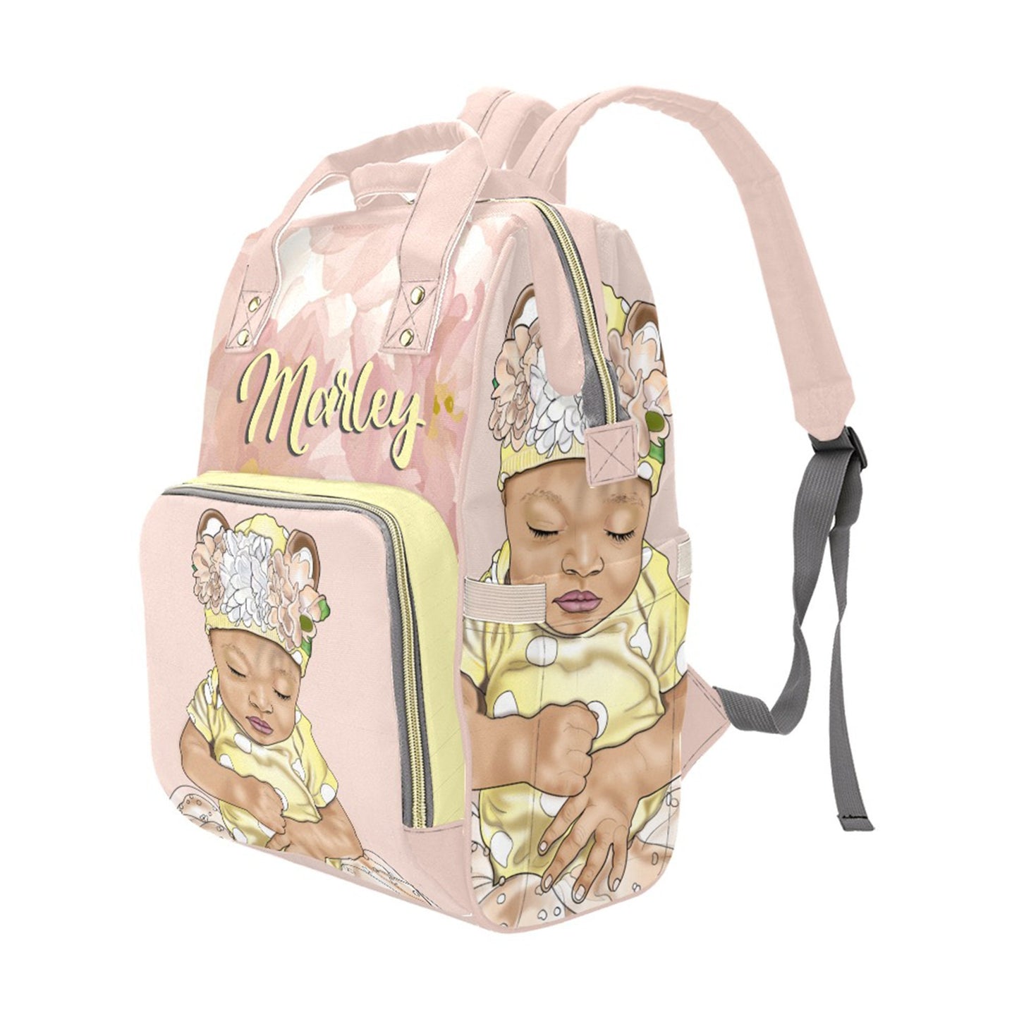 Personalized Baby Bag/ Diaper Bag/ Baby Girl Backpack/ Clothing Bottles Bag/ Baby Shower Gift