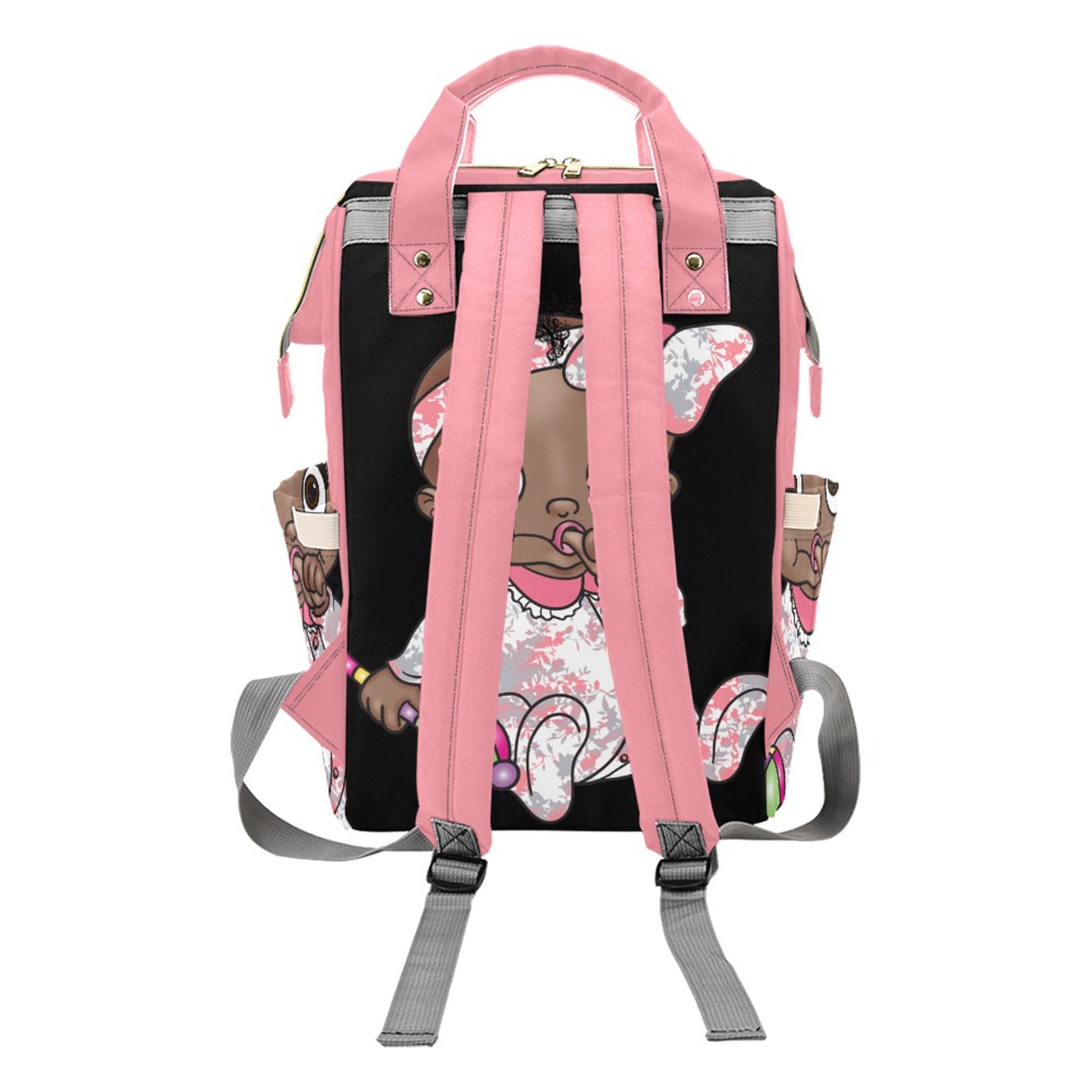 Personalized Baby Bag/ Diaper Bag/ African American BabyGirl Backpack/ Clothing Bottles Bag/ Baby Shower Gift