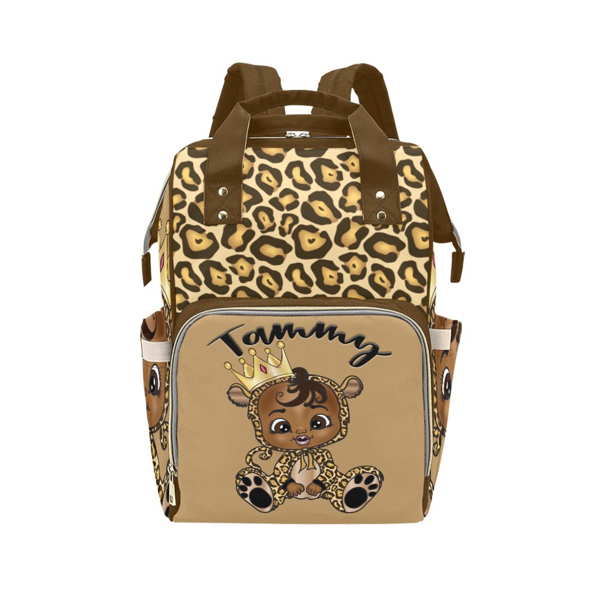 Personalized Baby Bag/ Diaper Bag/ African American Baby Girl Backpack/ Clothing Bottles Bag/ Baby Shower Gift
