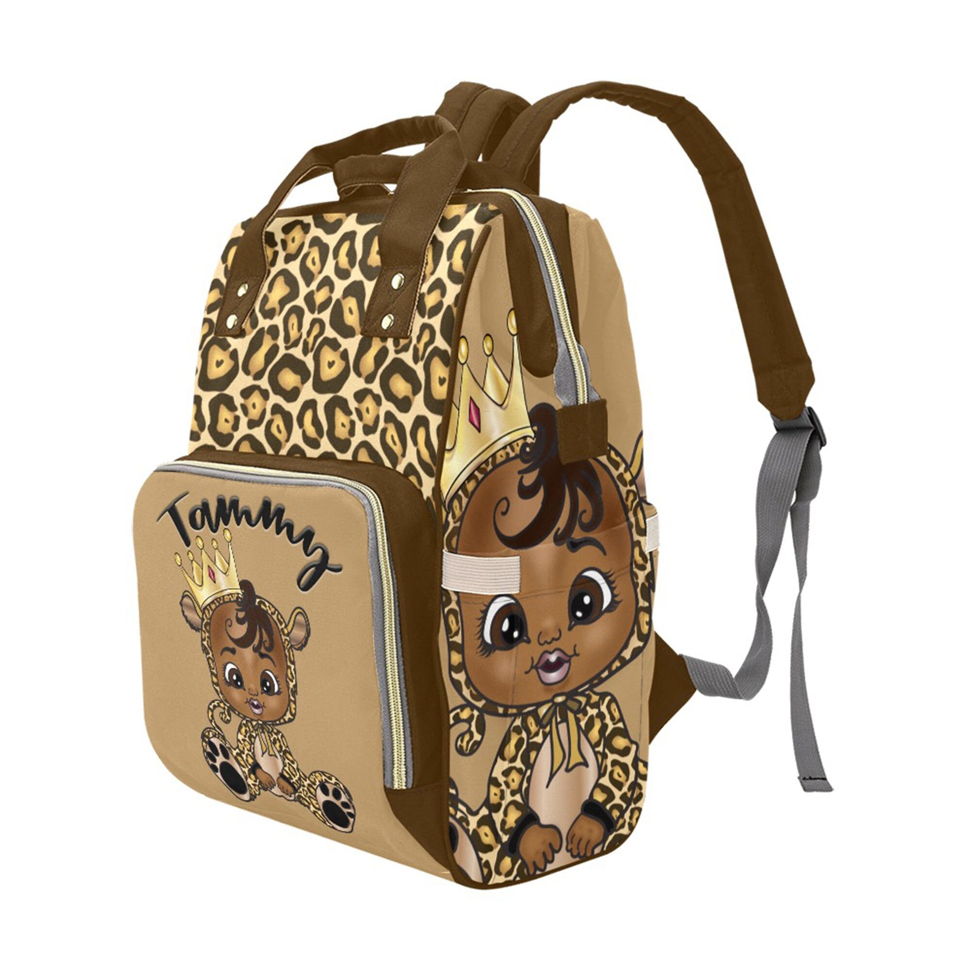 Personalized Baby Bag/ Diaper Bag/ African American Baby Girl Backpack/ Clothing Bottles Bag/ Baby Shower Gift