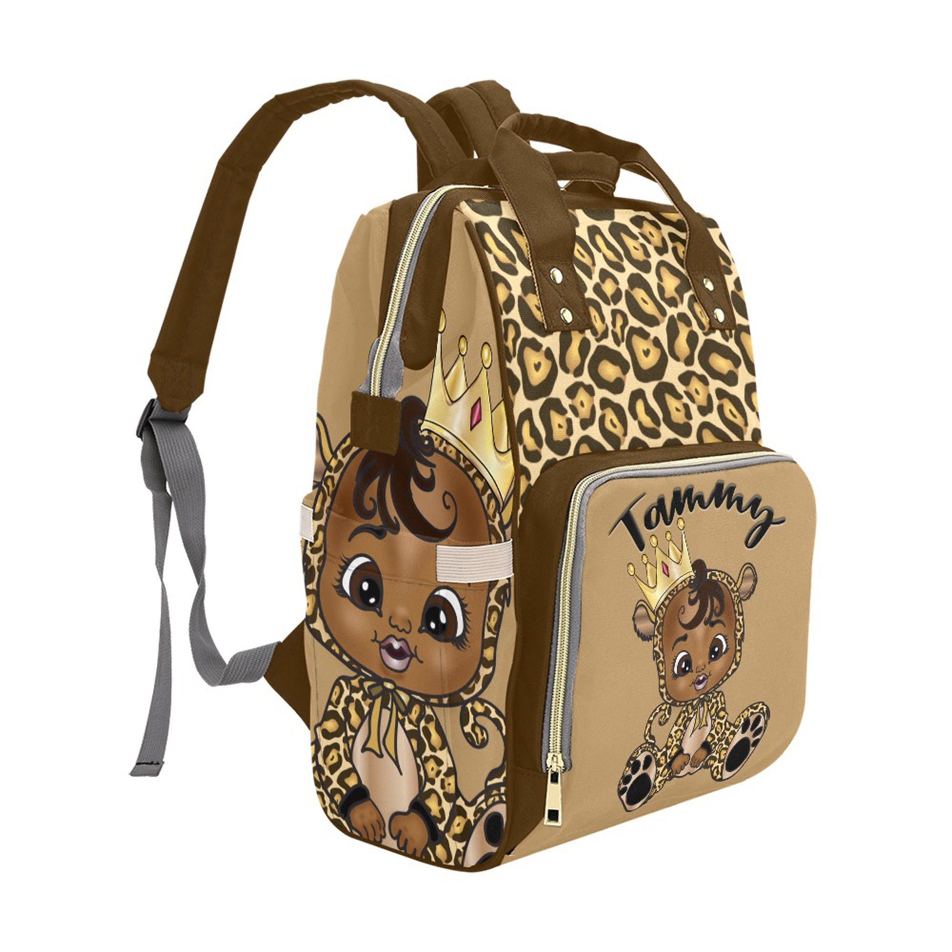 Personalized Baby Bag/ Diaper Bag/ African American Baby Girl Backpack/ Clothing Bottles Bag/ Baby Shower Gift