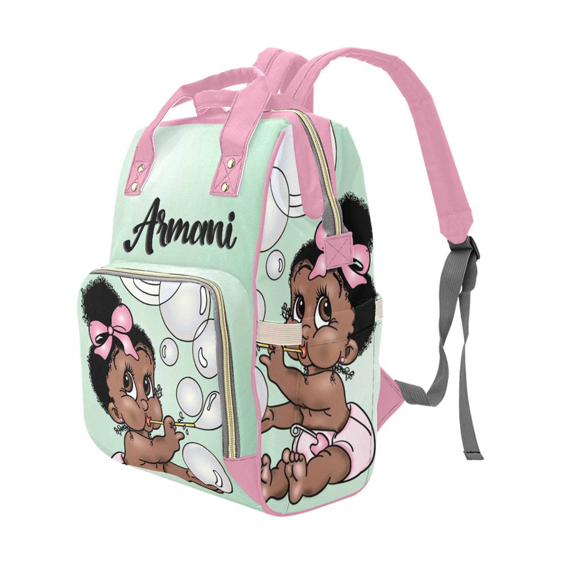 Personalized Baby Bag/ Diaper Bag/ Baby Girl Backpack/ Clothing Bottles Bag/ Baby Shower Gift
